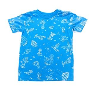 Disney‎ Pandora World Youth T-Shirt XS/EXCH(4) Blue Graphic Top Kids